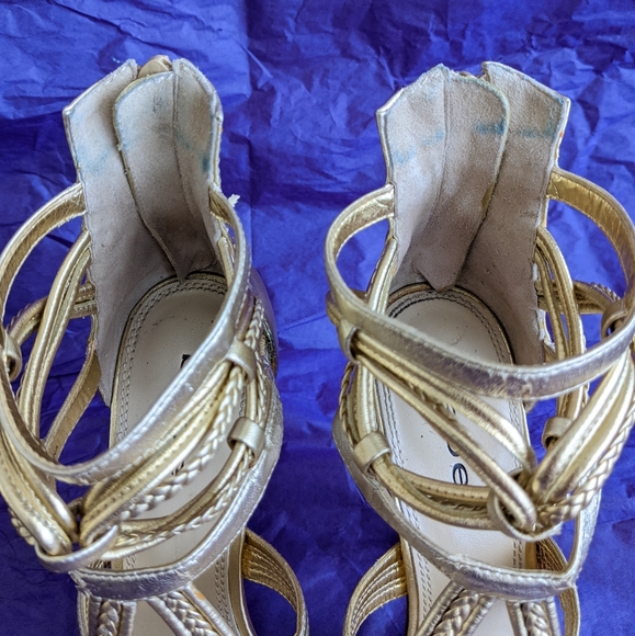 bebe Rosario Platform Heels- Gold - Picture 6 of 13